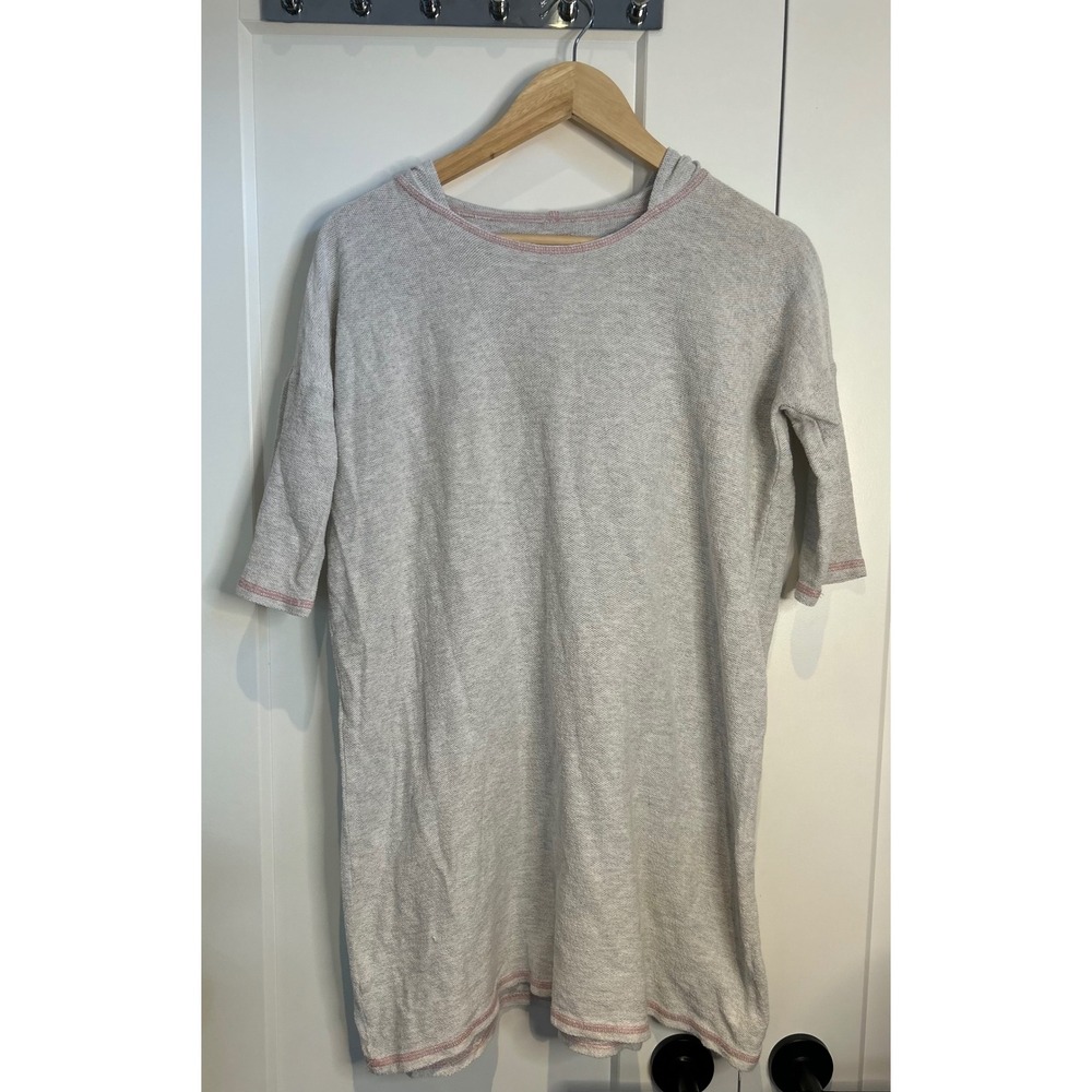 Little Creative Factory Kids Grey Marl Hooded Tunic Dress Size 12Y Made in Spain
